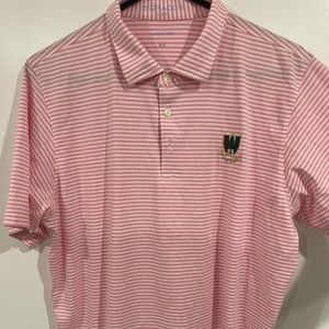 B.Draddy Pink polo golf shirt.